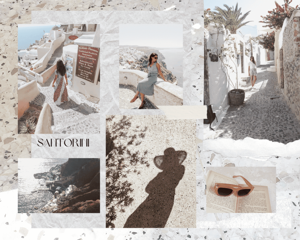 is Santorini worth visiting? girl wandering streets in Santorini