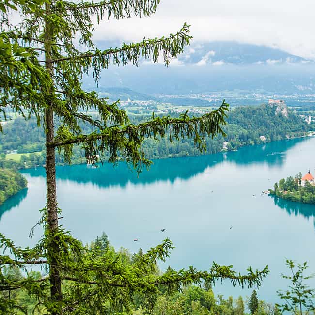 viewpoint over lake Bled