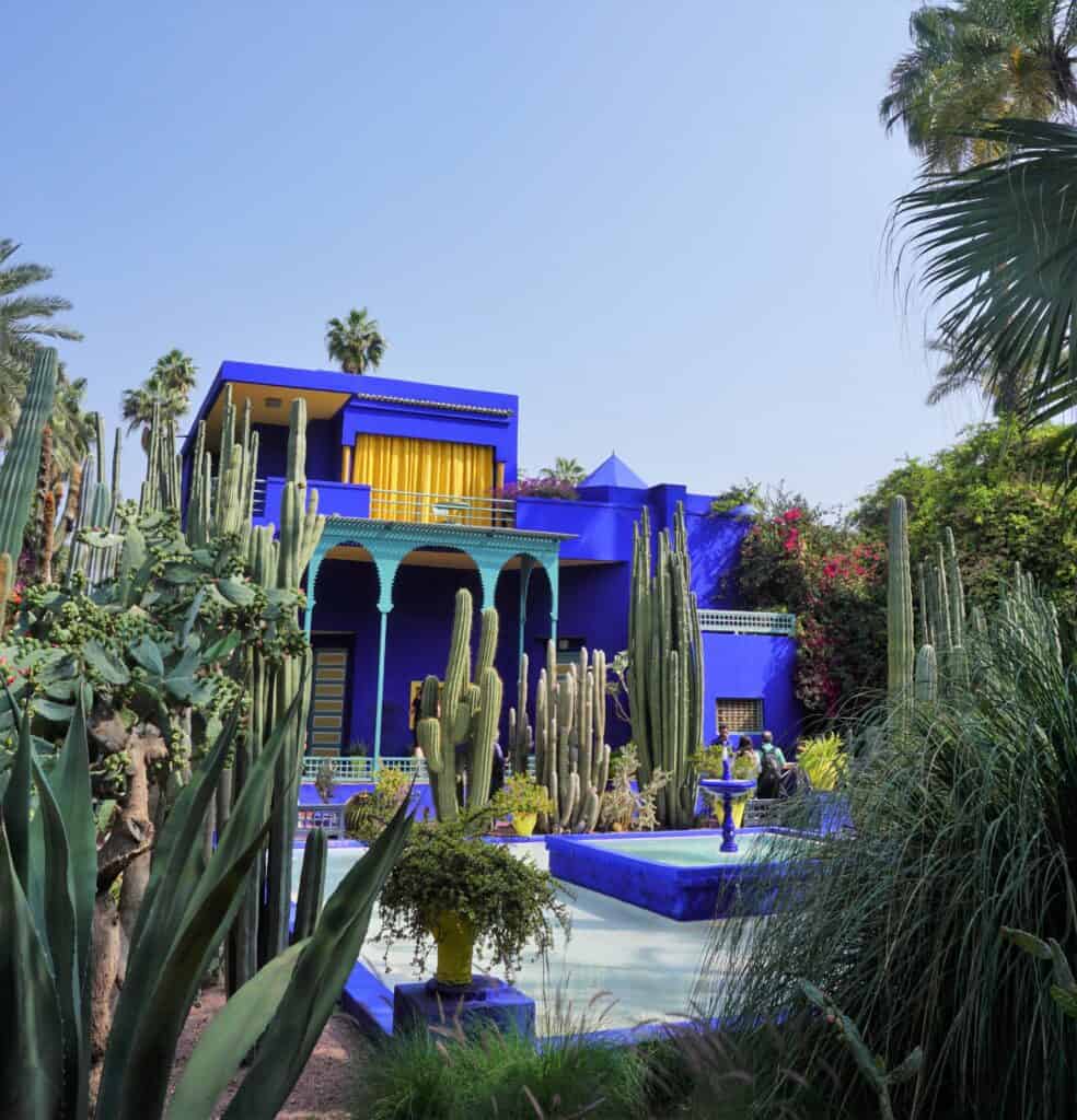 Blue colours of Majorelle garden