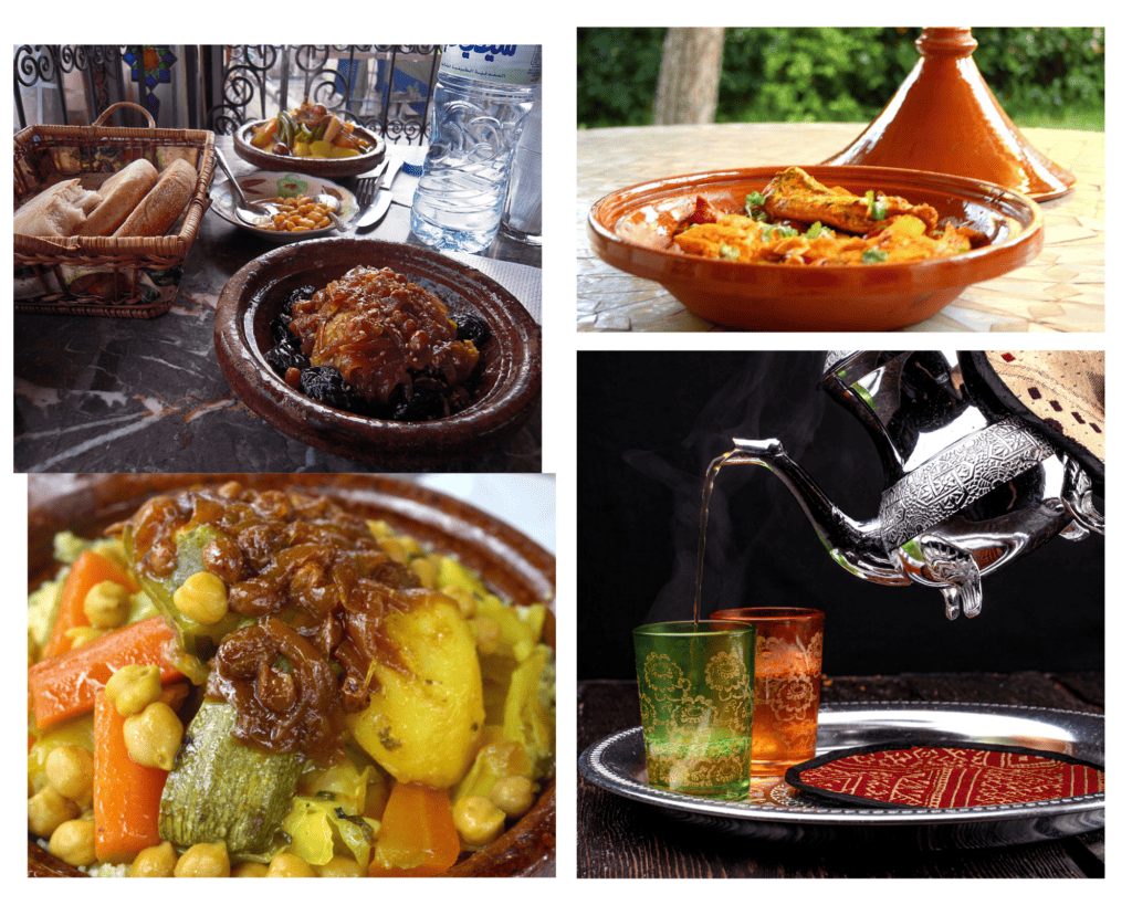 A variety of moroccan dishes