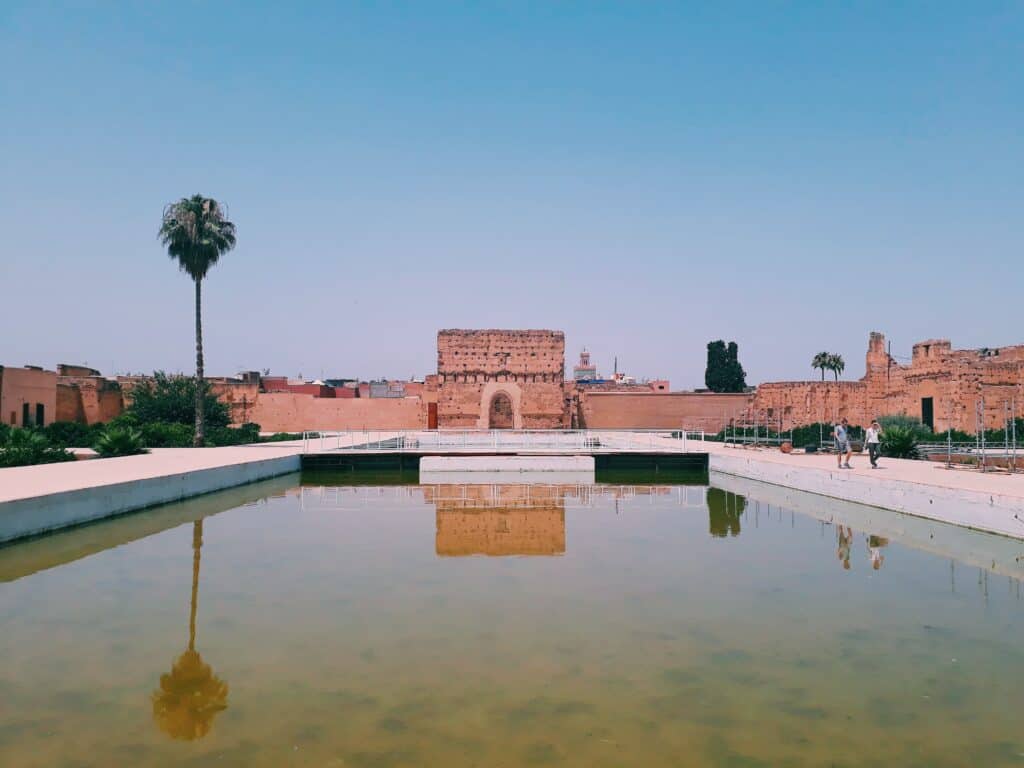 bassin and old palace ruins