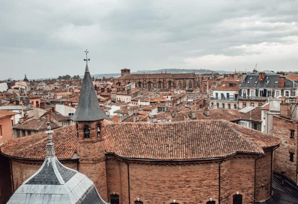 red tiled rooftops are a must see on a weekend escape to Toulouse.