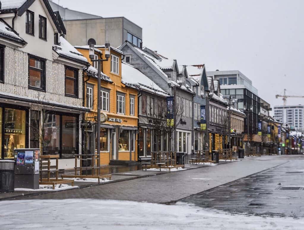 the city centre in Tromso