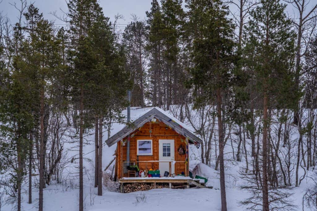 little chalet house in norwegian forest
