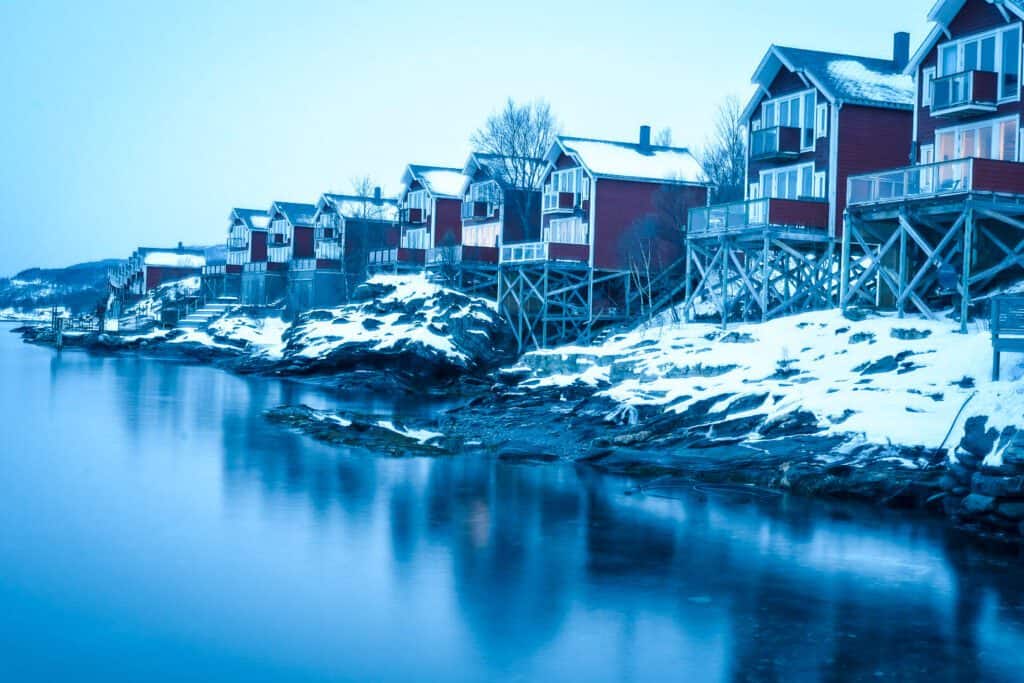 blue hour in malangen resort