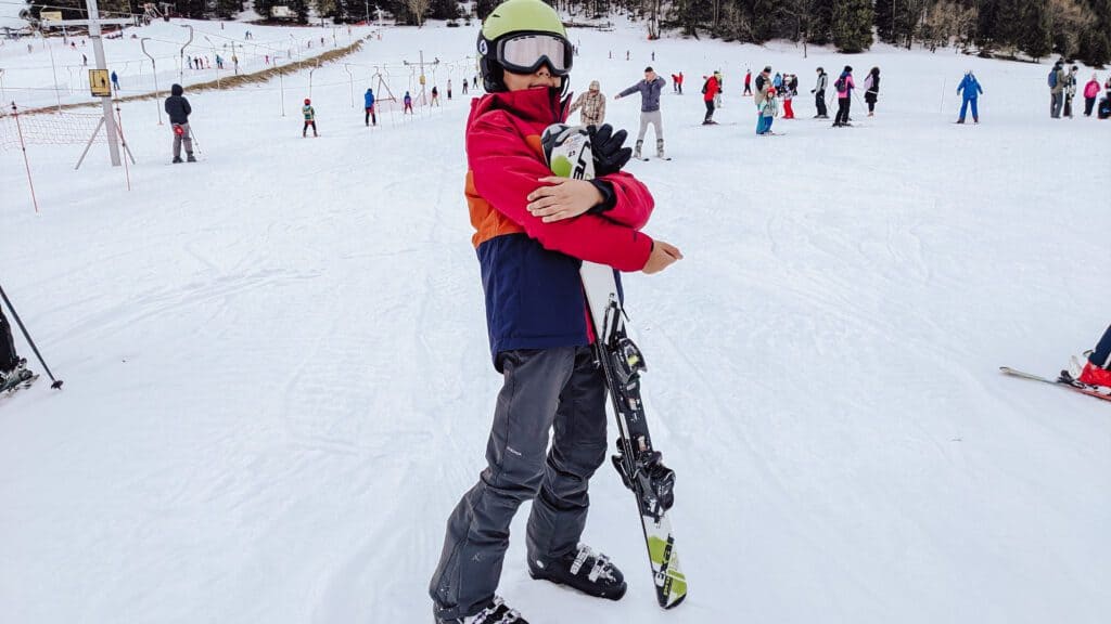 child ski lesson in zakopane