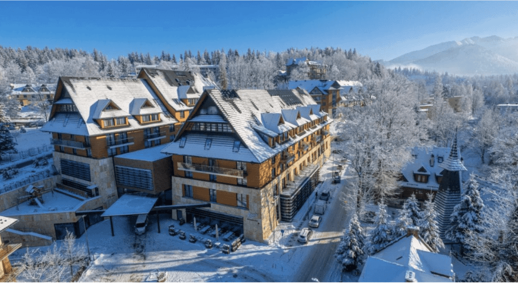 aerial view of radisson blu hotel zakopane