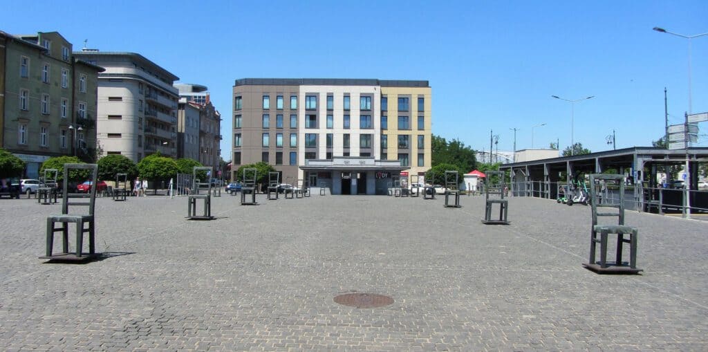 The Empty Chairs at Ghetto Heroes Square