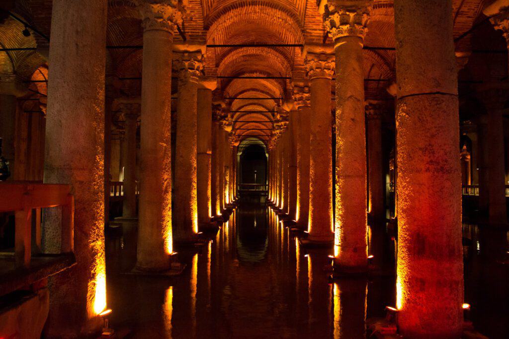 inside the cistern Basilica