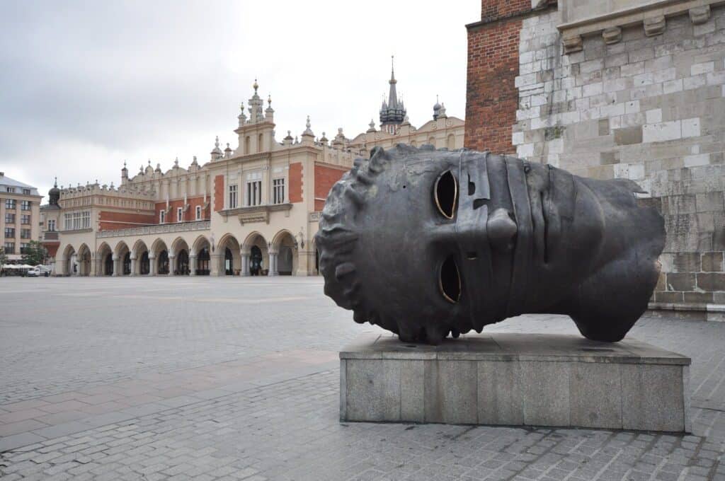the head statue in Krakow