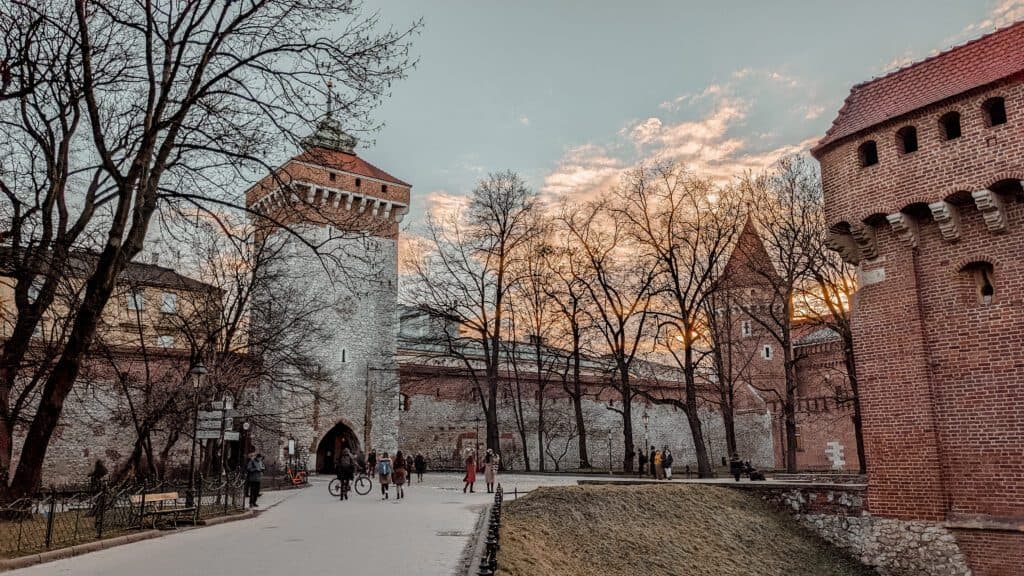 outside St Florian gate Krakow