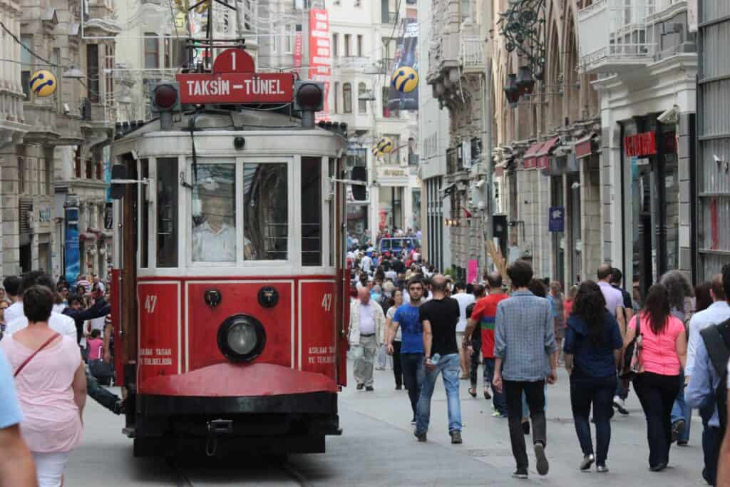 old tram in Taksim