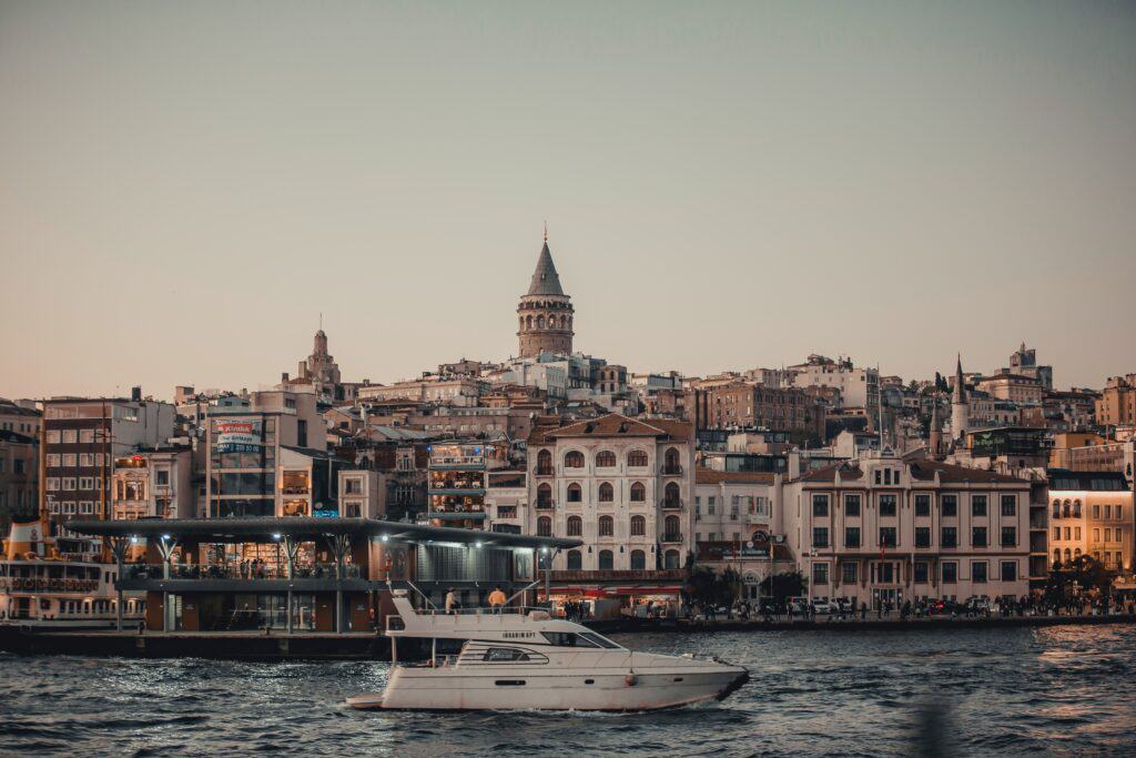 Birds view over the Galata tower