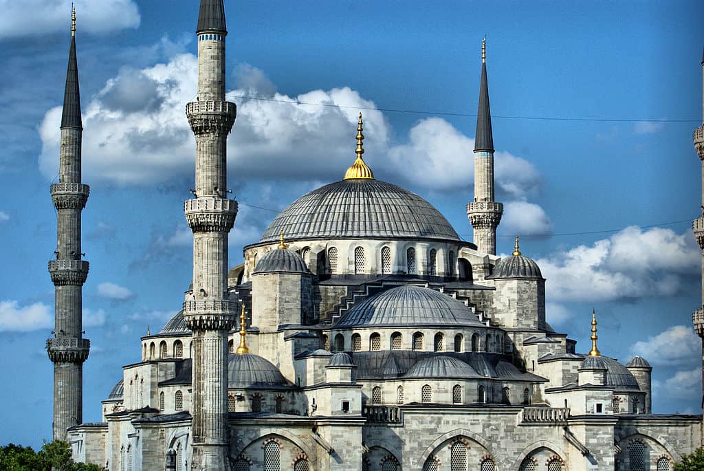 ZOOM VIEW OF THE BLUE MOSQUE