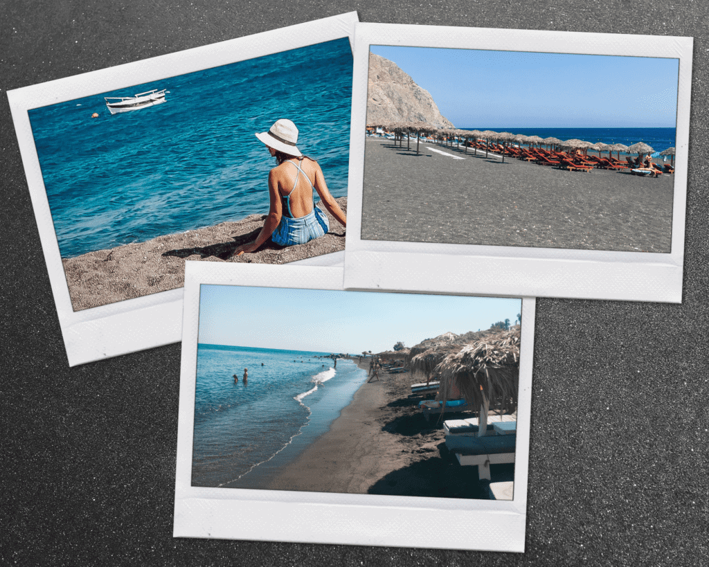 Perivolos beach collage