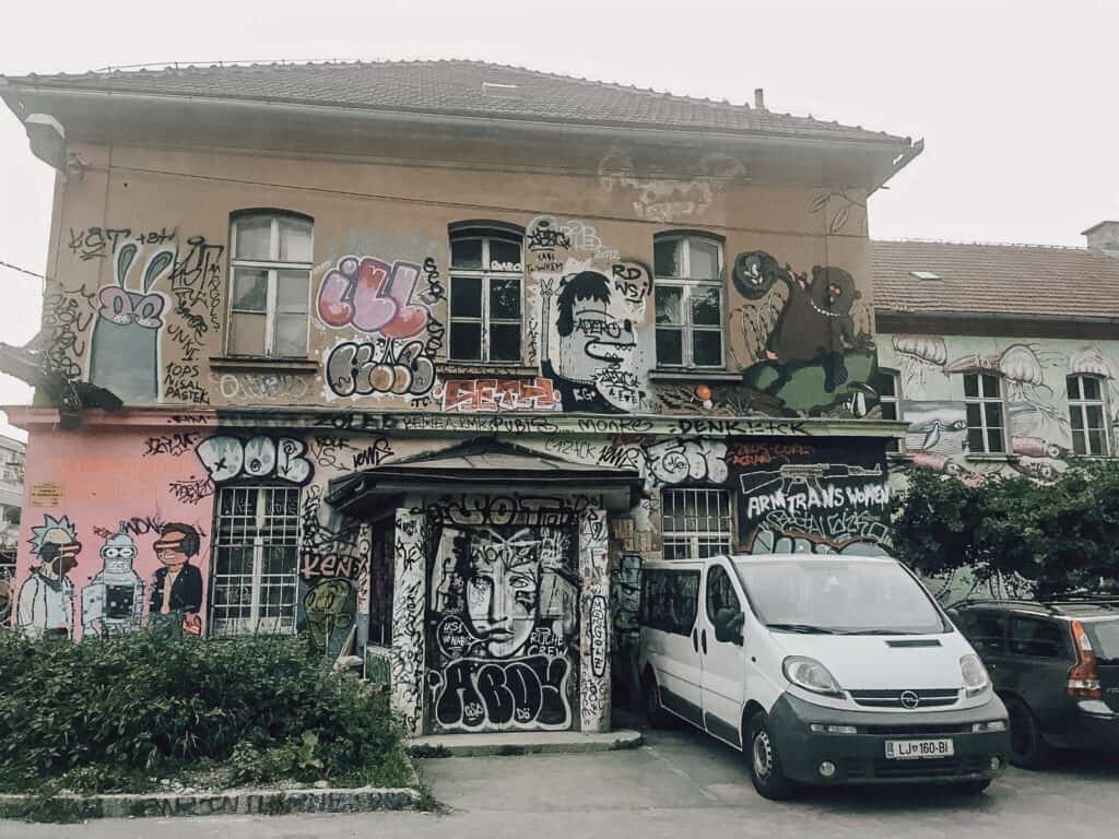 Metelkova mesto during the day