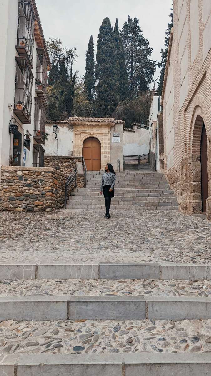 old neighbourhood and white houses in Alhambra