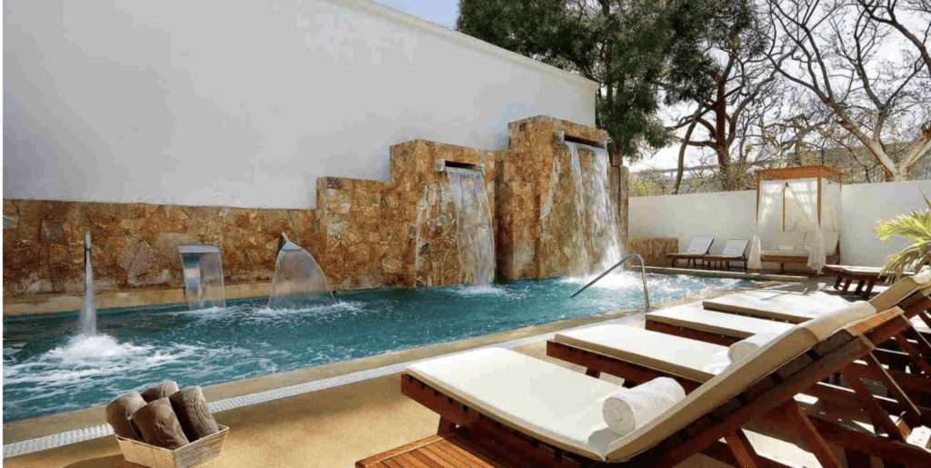 water steam jets and relaxing chairs at the spa at Grand Palladium puerto vallarta