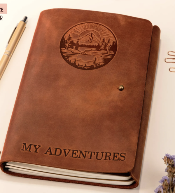 Personalised Leather Journal for Travel