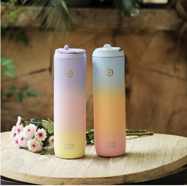 Insulated Water Bottle with Straw and Lid