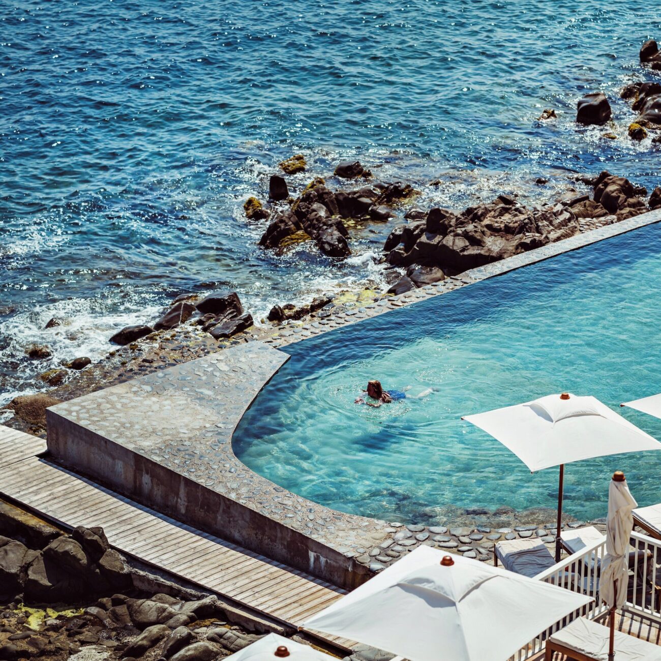 beautiful hotel with infinity pool on the french riviera